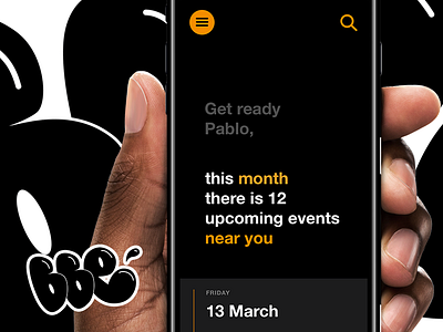 BboyEvent app bboyevent calendar event grid ios minimal mobile ui ux