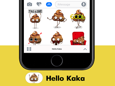 Hello Kaka stickers for iMessage hellokaka imessage poop shit sticker pack stickers