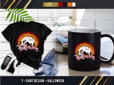 T-Shirt Design(Halloween) graphic