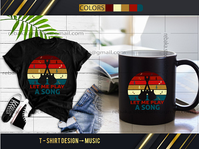 T-Shirt Design(Music) music print