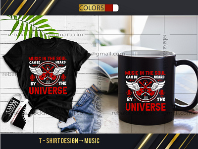 T-Shirt Design(Music) music print