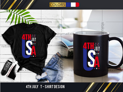 USA 4th July t-shirt design home