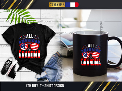 USA 4th July t-shirt design home