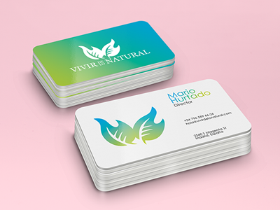 Vivir de lo Natural @Business card branding business cards cards logotype