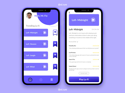 UrFi - Lo-Fi Music Mobile App branding design graphic design illustration mobile app typography ui ux