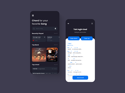 Chord Guitar App - UI Design graphic design ui