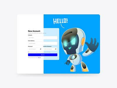 Sign Up Landing Page design graphic design ui