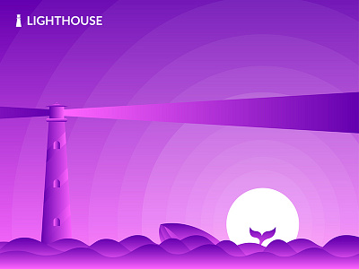 Lighthouse lighthouse sea violet whale