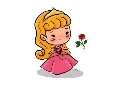 Sleeping Beauty! animation aurora character design cute cute illustrations design digital painting disney disney princess graphic design illustration motion graphics photoshop red rose rose sleeping beauty