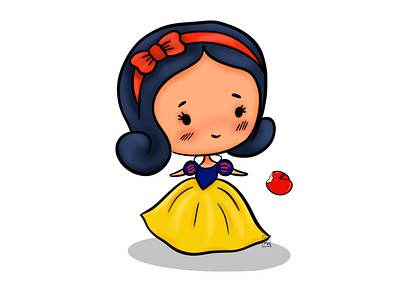 Snow White! animation character design cute cute illustrations design digital painting disney disney princess graphic design illustration motion graphics photoshop snow white