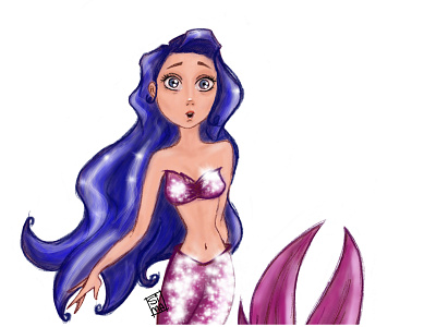 Mermaid animation character design cute illustrations design digital painting illustration photoshop