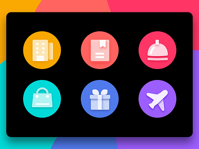 Travel iconset colorful design icon icons illustrator travel ui