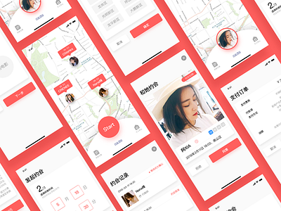 Dating Application app design icons interface ios ui ux