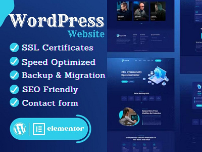 WordPress website with elementor pro