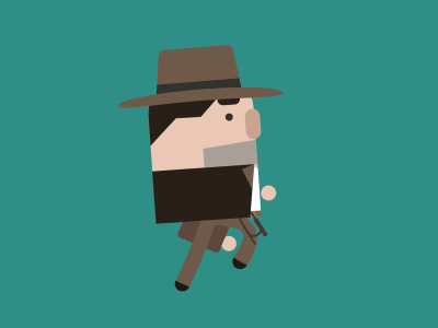 Indiana Jones animation cinematics flat gif indiana jones minimal motion run vimeo