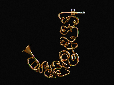 Jazz 36 days of type 3d jazz type typography