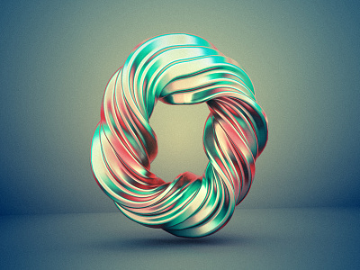 O 36 days of type 3d colors o render twist type typography