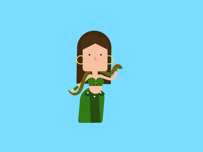 Belly Dance animation belly dance character dancer loop motion graphics snake