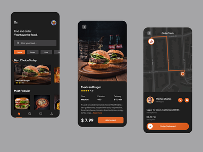 Food Delivery App app application delivery food app design figma food app mobile app ui ui design ui designer user interface ux ux design ux designer webdesign