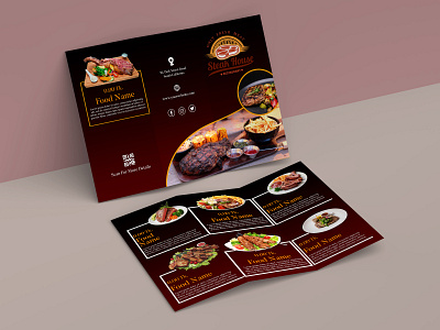 Tri-fold Food Menu Design. design graphic design