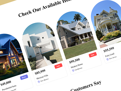 Your Home design home landing page rental ui uiux ux