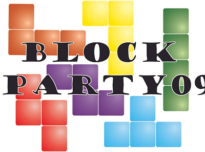 2009 Block Party Tee Shirt Design graphic design logo tee shirt vector