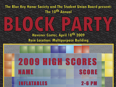 2009 Block Party Poster Size Printed Advertisement