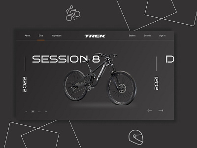 TREK Bike Website 3d animation app branding design graphic design illustration logo motion graphics typography ui ux vector