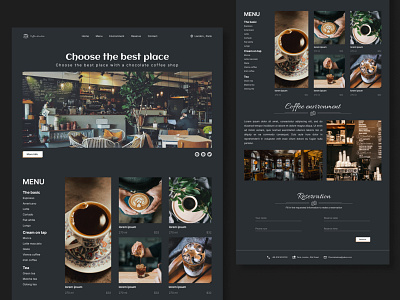 coffee shop website landing page 3d animation app branding coffee shop design graphic design illustration landing page logo motion graphics typography ui ux