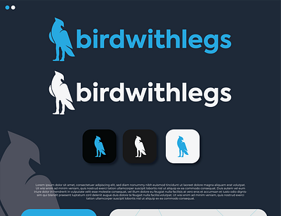 birdwithlegs Logo Design branding design graphic design illustration logo logo design vector