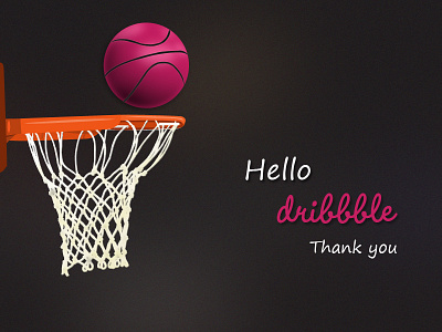 Dribbble debut first shot simple thank you