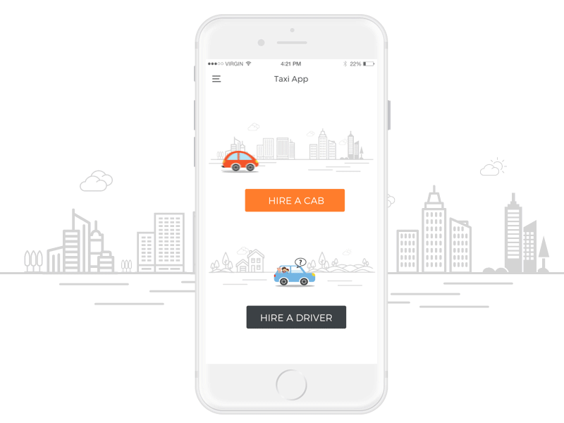 Taxi App app application car rental hire a cab hire driver hire taxi mobile application mobileapptelligence