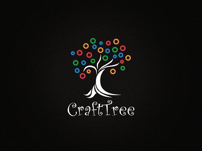 CraftTree art craft tree illustration logo simple tree