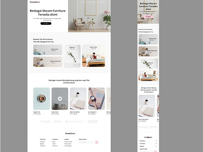 Home Decor Landing Page (Desktop and Mobile)
