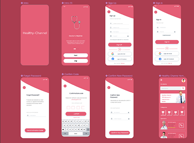 Healthy Channel Apps app apps branding design figma global healthy indonesia typography ui uiux ux