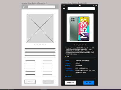 UX Design for AMAZON Dark Mode app appdesign branding design graphic design illustration logo u ui userexperience ux vector
