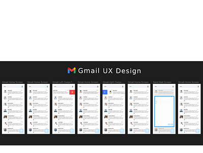 Gamil High-Fidelity (HI-FI) UX Design app app design appdesign branding design gmail illustration logo ui ui design userexperience ux ux design vector