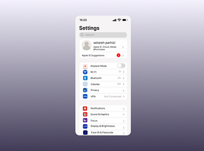 Setting Day7 daily challenge daily design design ui iphone setting setting for iphone setting iphone ui ui challenge
