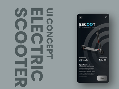 Electric Scooter App UI Concept -- DVxUI 3d animation app design app ui figma graphic design ui ux website
