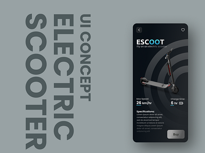 Electric Scooter App UI Concept || DVxUI