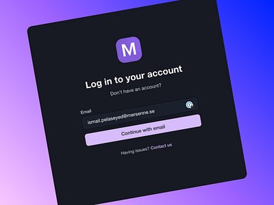 Login page dashboard landing page login purple saas talent ui web app