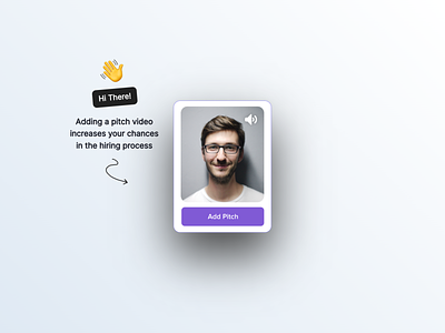 Pitch video emoji minimal promotion shadow talent ui ux web app