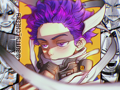 MHA SHINSOU FANART anime branding cute design fanart graphic design illustration logo vector