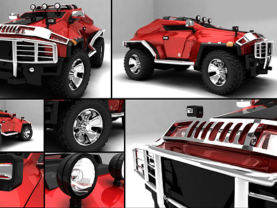 3D Shazzer!! 3d animation car concepr lighting model modeling red rendering