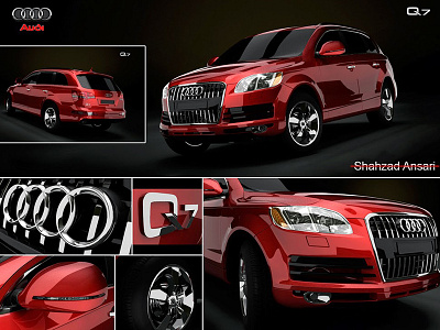 3D Card Design! 3d animation automotive lighting red rendering