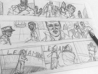 Story-Board Study character design illustration paper pencil sketch sketching storyboarding