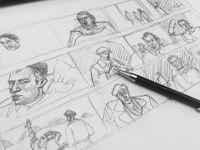 Story-Board Study character design illustration paper pencil sketch sketching storyboarding