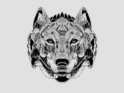 Wolf LineArt - Study art concept digital illustration lineart sketch study wolf wolf logo