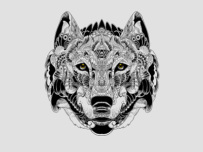 Wolf LineArt - Study