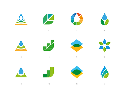WIP agriculture blue brand drop green leaf logo logotype mark sign startup stats
